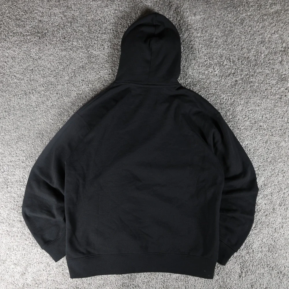 Jordan Flight Men's Large Black Pullover Hoodie Jumpman Patch Streetwear